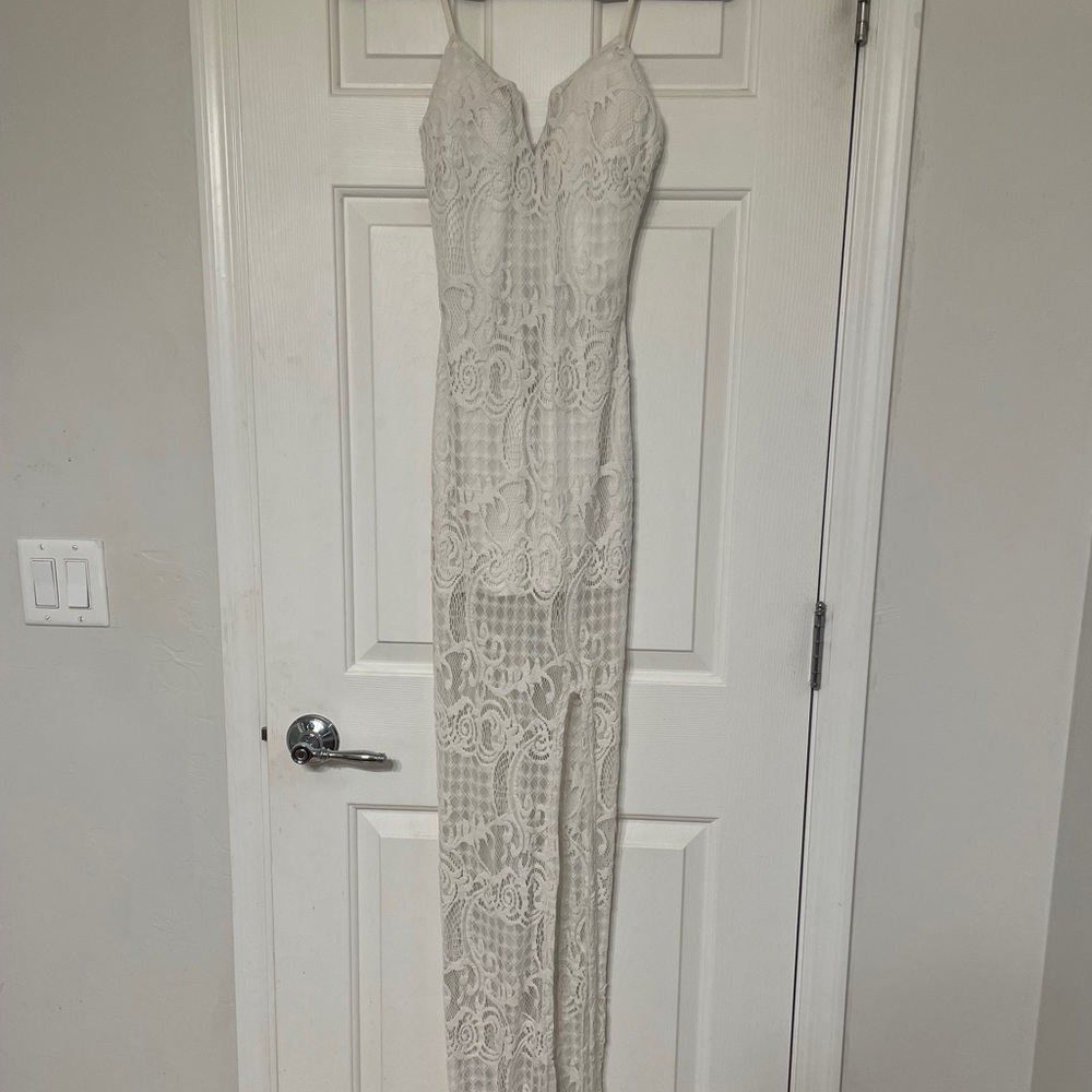 White Lace Maxi Dress